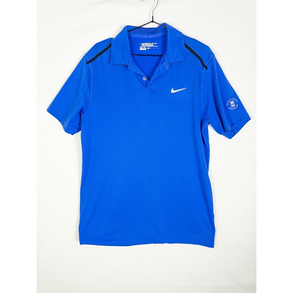 Nike Golf Tour Performance Grove Park Inn Polo Shirt Mens Dri‎ Fit M Blue